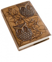 Small Leather Owl Notebook
